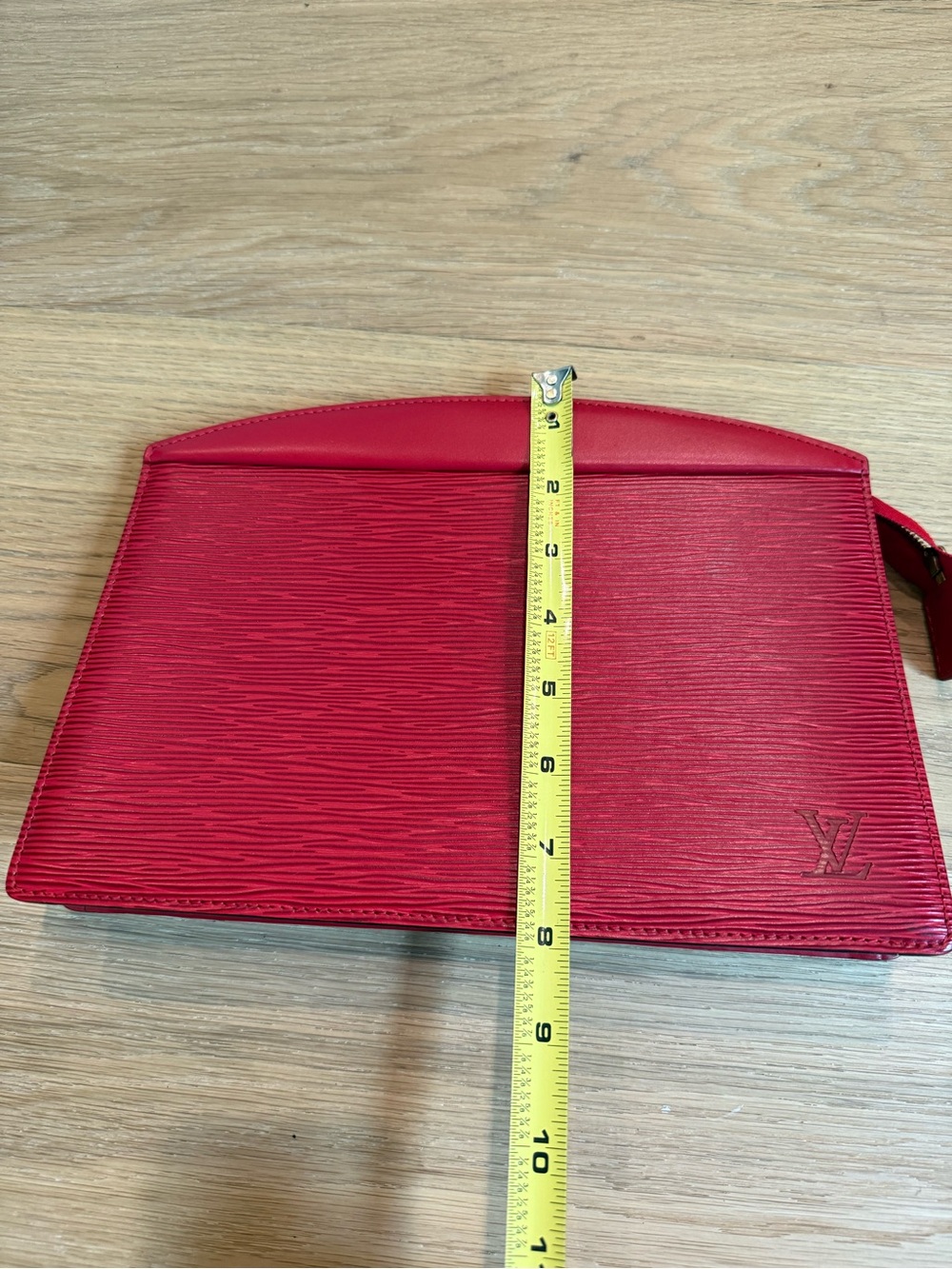 Louis Vuitton Red Epi Leather Trousse Crete Clutch Cosmetic Bag - Picture 9 of 10